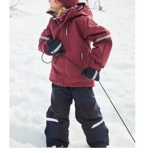 $140 Polarn O. Pyret Performance snow rain winter pant sz 6-7 girls boys